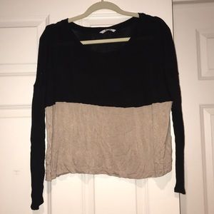 Three Dots color block long sleeve